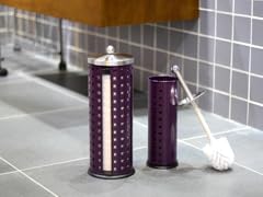 Toliet Brush w/Hold&Toilet Roll Purple
