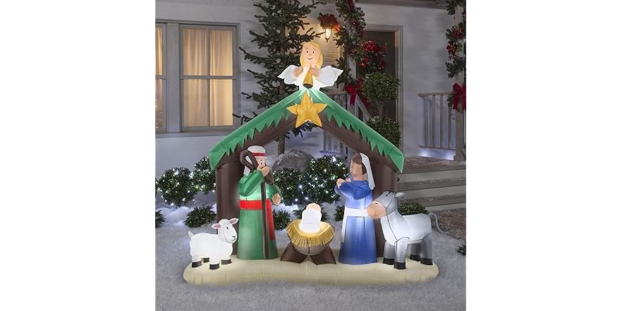Gemmy Christmas 7 Nativity Scene Inflatable