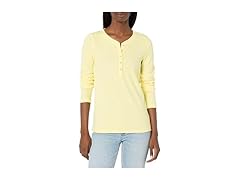 GAP Yellow Ribbed LS Henley (XS)