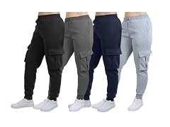 3Pk Asst Womens Loose Fit Cargo Jogger Pants