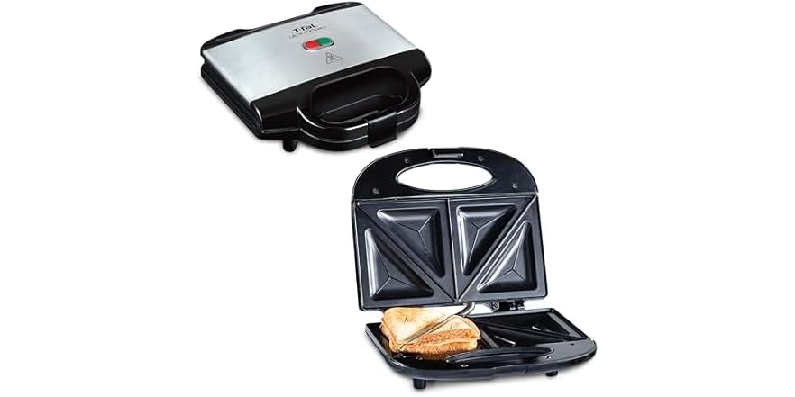 T-fal Stainless Steel Compact Sandwich Maker 625 Watts(Black) $13.99 + Free S&H w/ Prime at Woot!