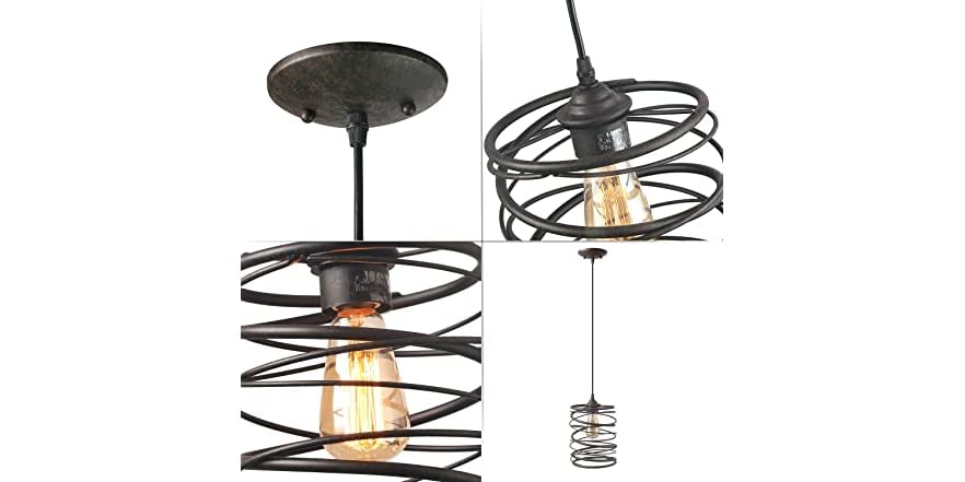 Ceiling Lamp Rust Rustic Ceiling Rust Cage Ceiling Lamp