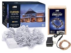 LED Curtain & String Light Bundle