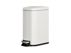 Takywep 13 Gal Step-On Trash Can White