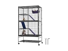 VEVOR 64.6" Rolling Metal Ferret Cage