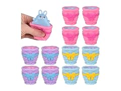 Squeezy Pop Up Bunny in Easter Basket Toy 12PK