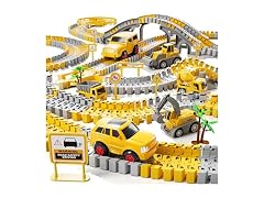 Kids Race Track Set 2 Cars & 4 Trucks