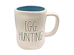 Rae Dunn EGG HUNTING Mug Cup Easter Blue inside ceramic