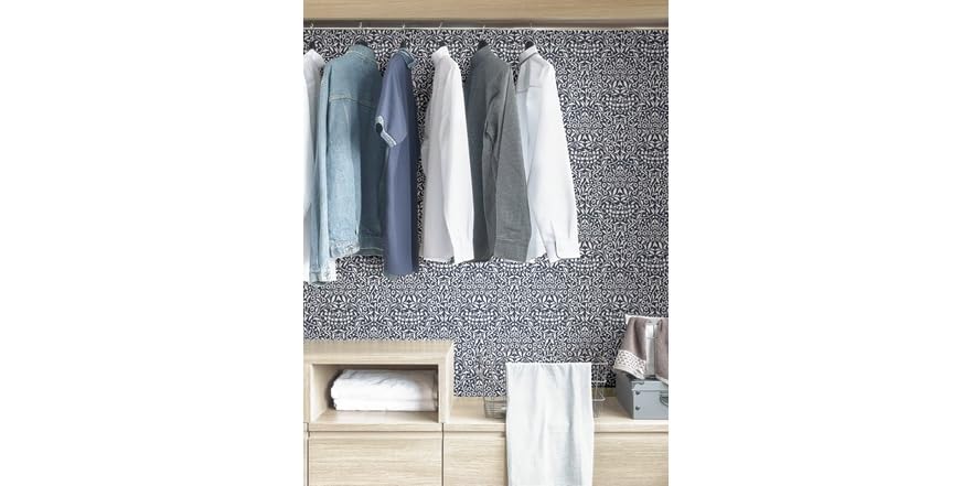 Navy Darcy Peel & Stick Wallpaper