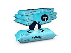 Attends Unscented Wipes Pre Moistened No Rinse