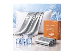BHZ Grey Satin Goose Feather Pillow