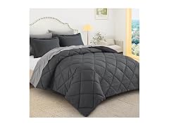 Twin Lightweight Soft Bedding Set Grey