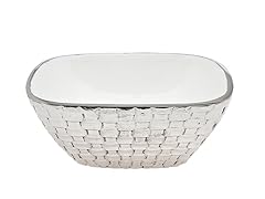 Med Bowl w/Weave Pattern Nickel Banding