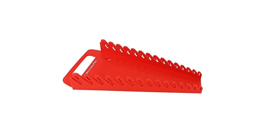 MichaelPro MP014033 15-pc Wrench Organizer, Red