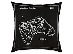 Video Game Controller Black Throw Pillow