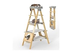 GDLF Cat Ladder for Large Cats, 60-Inch Solid Wood