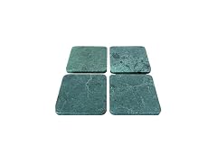 Howard Elliott Collection Evergreen Marble Coaster Set of 4