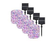 Extra-Long 288FT 800LED Solar Fairy String Lights, 4-Pack 72FT 200 LED