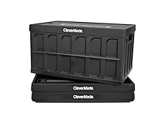 CleverMade Collapsible Storage Bins- Obsidian 3PK
