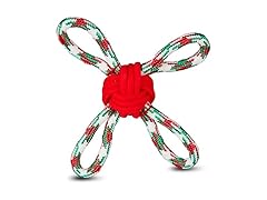 Bow Wow Pet Holiday Knotted Rope Dog Tug Toy