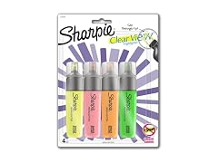Sharpie Sharpie Clear View Highlighters, 4-Pack