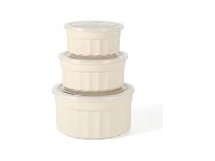 Martha Stewart 6 Piece Stoneware Meal Prep Container Set