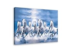 Seven Lucky Running Wild Horse Wall Art
