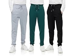 (3Pk) Men's Fleece Lined Joggers (S-3XL)