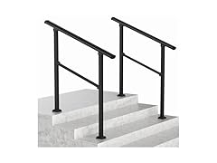 3 Step Hand Rails 2pk Wrought Iron