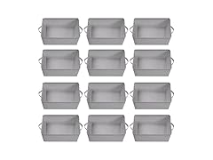 STORAGEIDEAS Storage Basket Bins with Metal Frame Grey