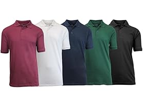 Galaxy by Harvic Men's Pique Polo Packs
