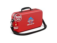 KAUGIC 500 Pcs Waterproof First Aid Kit