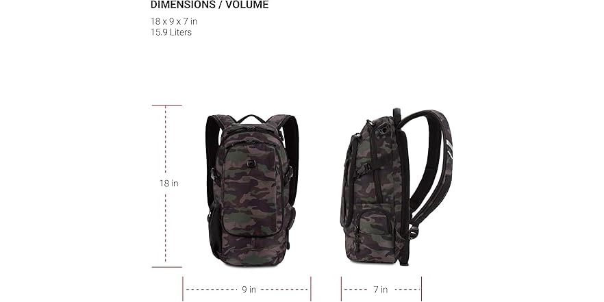 SwissGear 3598 Zaino Da Viaggio E Universitario: Comparto Per Tablet, Impermeabile E Comfortevole (Nero)