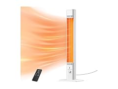 BIESQYA Outdoor Patio Heater with 9 Heat Levels White