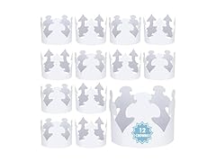Hygloss White Paper Crowns 12 Pack