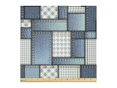 Ambesonne Colorful Fabric by The Yard, Denin Motif