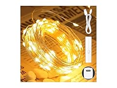 Lakumu Rechargeable Fairy Lights, 16FT Battery String Lights