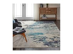 Nourison Home Celestial Ivory Teal 7x10
