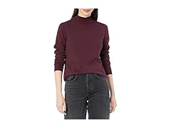 AE Womens Lt MockNeck Fitted Sweater