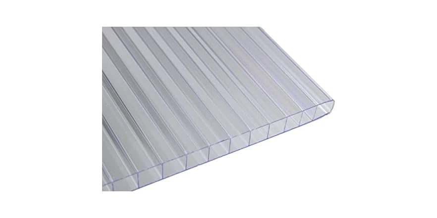 Falken Design Multiwall Polycarbonate Sheet - Clear, 24" X 36" X 6mm, Greenhouse Cover, Roof Panel, UV Protected - View #12