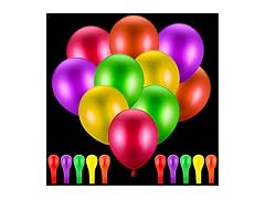 100 Pieces Neon Party Balloons Glow