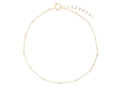 PAJURE 14k Gold Beaded Chain Bracelet