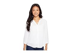 NYDJ Women's Petite White Blouse (M/P)