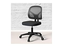 KIZECK Armless Mesh Small Office Computer Desk Chair