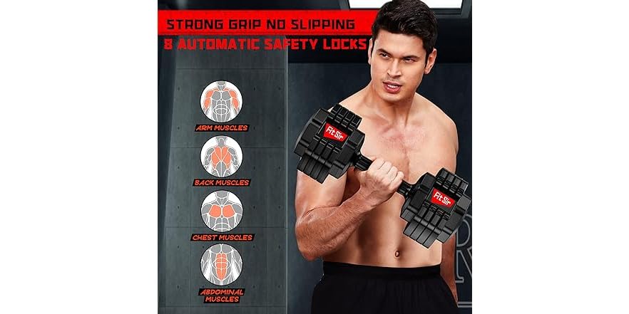 Fit Sir Adjustable Dumbbell 55lbs Single