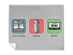 "Old School Social Media" Mink Fleece Blanket