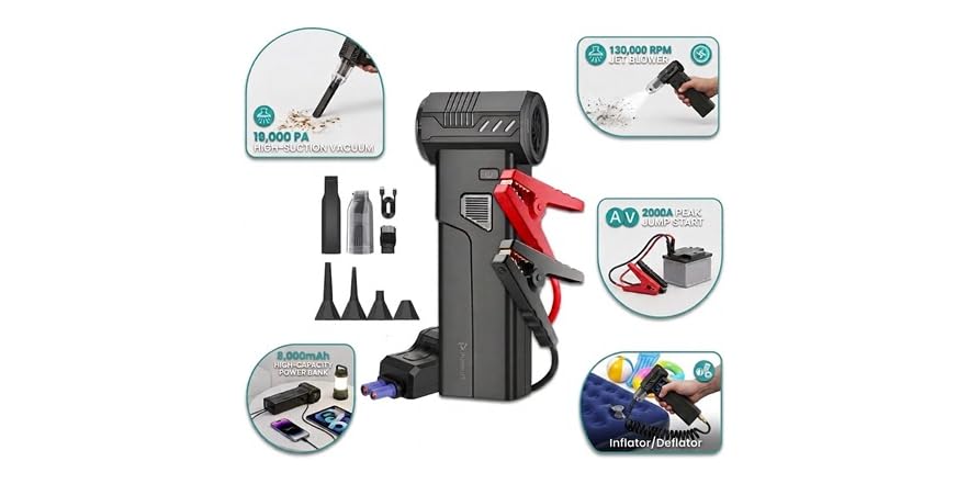 Pursuit R55 5-in-1 Jump Starter with Air Duster