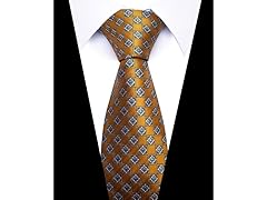 Formal Men’s Necktie - Golden Mosaic
