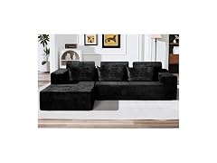 HABUTWAY 105" Velvet L-Shape Sectional