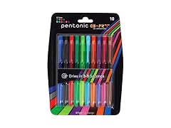Pentonic G-RT Retractable Gel Pens, 10 Colors
